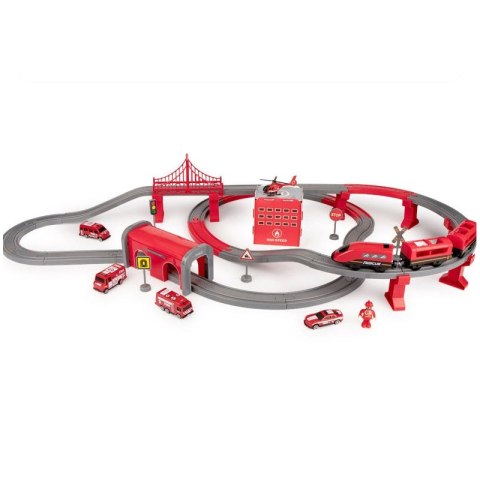 Woopie WOOPIE Kolejka Elektryczna Tor Samochodowy Straż Helikopter Auta 92 el. Woopie WOOPIE Kolejka Elektryczna Tor Samochodowy Straż Helikopter Auta 92 el.