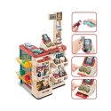 Woopie WOOPIE Sklep Supermarket z Wózkiem Sklepowym Waga Kasa Skaner + 48 Akc.