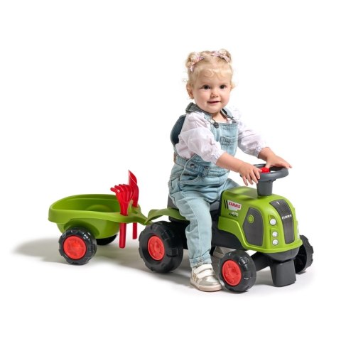 FALK FALK Jeździk Claas 470 Arion Zielony z Przyczepką + Zestaw do piasku