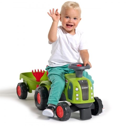 FALK FALK Jeździk Claas 470 Arion Zielony z Przyczepką + Zestaw do piasku