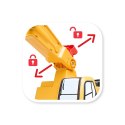 FALK FALK Koparka JCB DIGGER Obrotowa Żółta Ruchoma Łyżka Od 3 Lat.