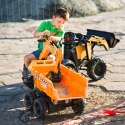 FALK FALK Traktor Case IH Backhoe Pomarańczowy z Przyczepką Ruchoma Łyżka od 3 Lat