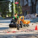FALK FALK Traktor Case IH Backhoe Pomarańczowy z Przyczepką Ruchoma Łyżka od 3 Lat