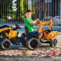 FALK FALK Traktor Case IH Backhoe Pomarańczowy z Przyczepką Ruchoma Łyżka od 3 Lat