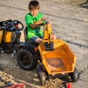 FALK FALK Traktor Case IH Backhoe Pomarańczowy z Przyczepką Ruchoma Łyżka od 3 Lat