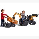 FALK FALK Traktor Case IH Backhoe Pomarańczowy z Przyczepką Ruchoma Łyżka od 3 Lat