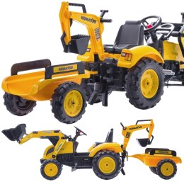 FALK FALK Traktor KOMATSU na Pedały Koparka Łyżka Przyczepka od 2 lat