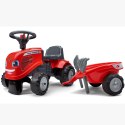 FALK FALK Traktorek Baby Massey Ferguson Czerwony z Przyczepką + akc. Od 1 roku