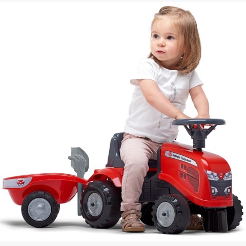FALK FALK Traktorek Baby Massey Ferguson Czerwony z Przyczepką + akc. Od 1 roku FALK FALK Traktorek Baby Massey Ferguson Czerwony z Przyczepką + akc. Od 1 roku