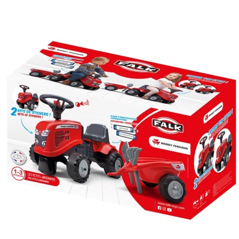 FALK FALK Traktorek Baby Massey Ferguson Czerwony z Przyczepką + akc. Od 1 roku FALK FALK Traktorek Baby Massey Ferguson Czerwony z Przyczepką + akc. Od 1 roku