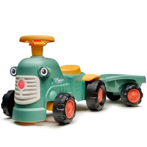 FALK FALK Traktorek Baby Maurice Zielony Vintage z Przyczepką od 1 roku FALK FALK Traktorek Baby Maurice Zielony Vintage z Przyczepką od 1 roku