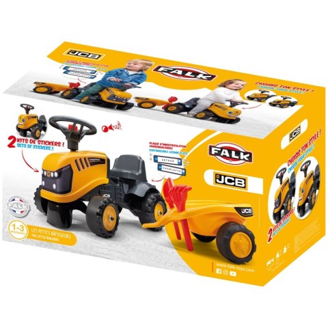 FALK FALK Traktorek JCB Pomarańćzowy z Przyczepką od 1 roku FALK FALK Traktorek JCB Pomarańćzowy z Przyczepką od 1 roku