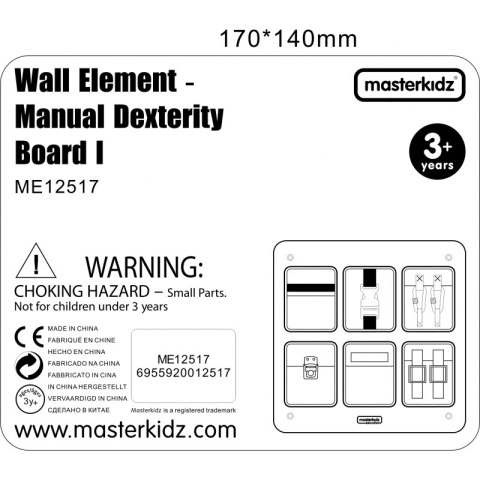 Masterkidz MASTERKIDZ Drewniana Tablica Manipulacyjna Ścienna Flex Kolorowe Kieszonki Klamry i Rzepy Masterkidz MASTERKIDZ Drewniana Tablica Manipulacyjna Ścienna Flex Kolorowe Kieszonki Klamry i Rzepy