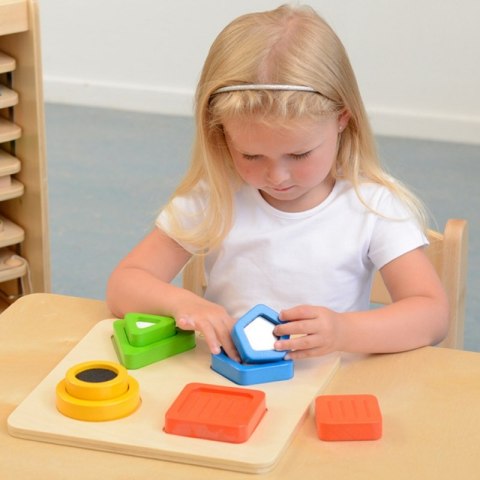 Masterkidz MASTERKIDZ Drewniany Sorter Kształtów Materiałów Faktury Powierzchni Montessori Masterkidz MASTERKIDZ Drewniany Sorter Kształtów Materiałów Faktury Powierzchni Montessori