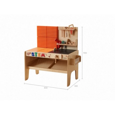 Masterkidz MASTERKIDZ Drewniany Warsztat XXL Montessori STEM z Narzędziami Masterkidz MASTERKIDZ Drewniany Warsztat XXL Montessori STEM z Narzędziami