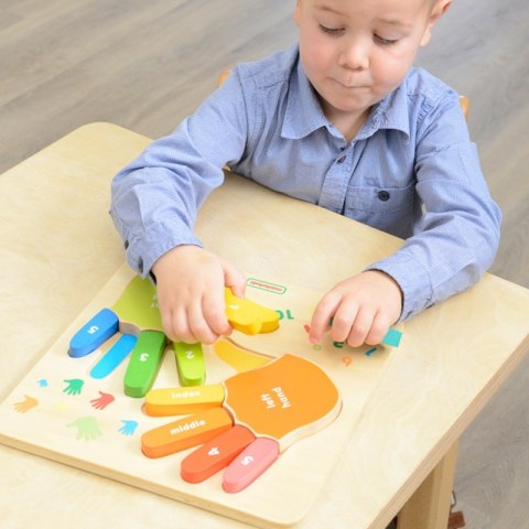 Masterkidz MASTERKIDZ Edukacyjna Tabliczka Drewniana Liczenie Na Palcach Masterkidz MASTERKIDZ Edukacyjna Tabliczka Drewniana Liczenie Na Palcach