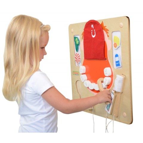 Masterkidz MASTERKIDZ Higiena Jamy Ustnej Ścienna Tablica Sensoryczna Flex Montessori Masterkidz MASTERKIDZ Higiena Jamy Ustnej Ścienna Tablica Sensoryczna Flex Montessori