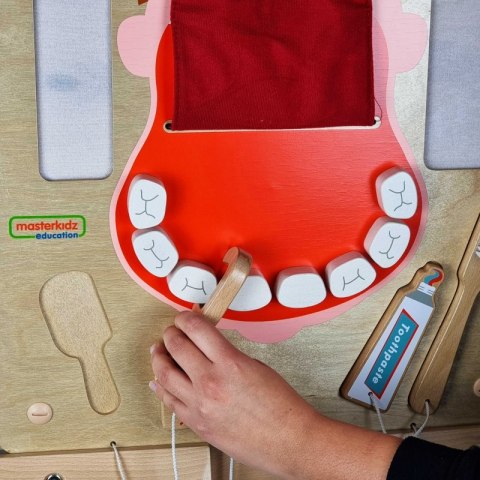 Masterkidz MASTERKIDZ Higiena Jamy Ustnej Ścienna Tablica Sensoryczna Flex Montessori Masterkidz MASTERKIDZ Higiena Jamy Ustnej Ścienna Tablica Sensoryczna Flex Montessori