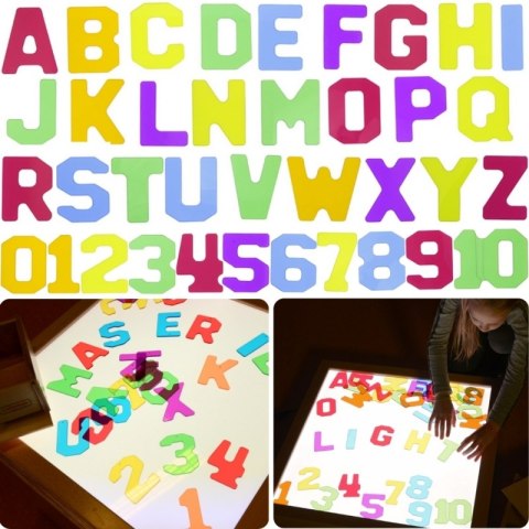 Masterkidz MASTERKIDZ Przezroczyste Cyfry i Litery 38 szt. Montessori Masterkidz MASTERKIDZ Przezroczyste Cyfry i Litery 38 szt. Montessori