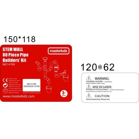 Masterkidz MASTERKIDZ System Rur Do Tablicy STEM 80 elementów Masterkidz MASTERKIDZ System Rur Do Tablicy STEM 80 elementów