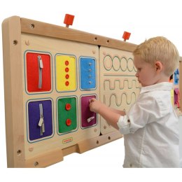 Masterkidz MASTERKIDZ Tablica Ścienna Otwieranie I Zamykanie Zamków Suwaki Guziki Montessori