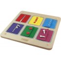 Masterkidz MASTERKIDZ Tablica Ścienna Otwieranie I Zamykanie Zamków Suwaki Guziki Montessori