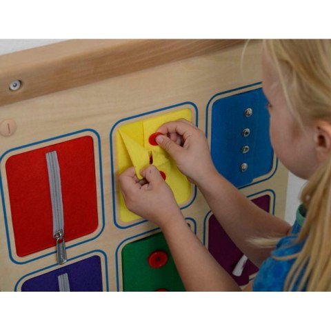 Masterkidz MASTERKIDZ Tablica Ścienna Otwieranie I Zamykanie Zamków Suwaki Guziki Montessori Masterkidz MASTERKIDZ Tablica Ścienna Otwieranie I Zamykanie Zamków Suwaki Guziki Montessori