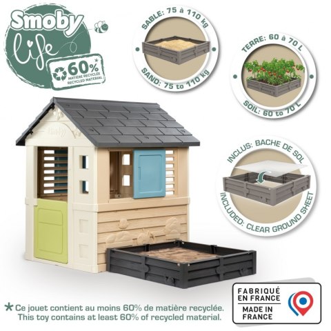 Smoby Smoby Life Domek ogrodowy z piaskownicą Smoby Smoby Life Domek ogrodowy z piaskownicą
