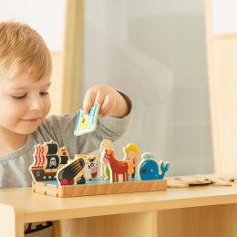 Viga Toys VIGA Drewniana Układanka Edukacyjna Nauka Odległosci 2w1
