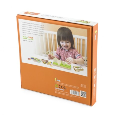 Viga Toys VIGA Drewniana Układanka Edukacyjna Nauka Odległosci 2w1 Viga Toys VIGA Drewniana Układanka Edukacyjna Nauka Odległosci 2w1