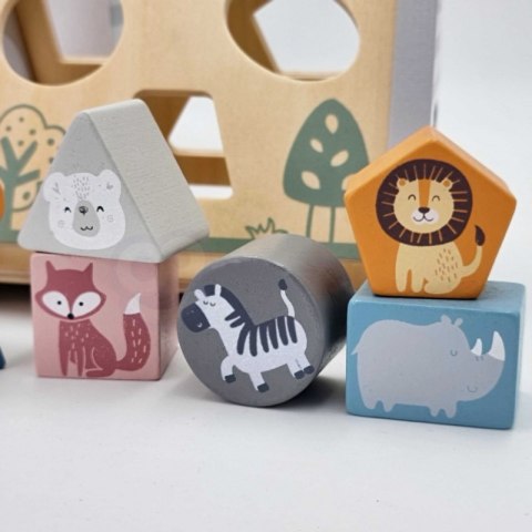 Viga Toys VIGA PolarB Drewniany sorter z klockami piramida Układanka Viga Toys VIGA PolarB Drewniany sorter z klockami piramida Układanka