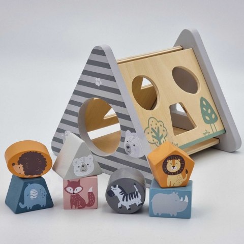 Viga Toys VIGA PolarB Drewniany sorter z klockami piramida Układanka Viga Toys VIGA PolarB Drewniany sorter z klockami piramida Układanka
