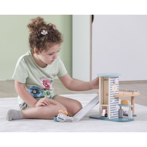 Viga Toys VIGA PolarB Parking Garaż z Helikopterem i samochodzikami Viga Toys VIGA PolarB Parking Garaż z Helikopterem i samochodzikami