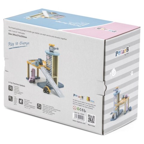 Viga Toys VIGA PolarB Parking Garaż z Helikopterem i samochodzikami Viga Toys VIGA PolarB Parking Garaż z Helikopterem i samochodzikami