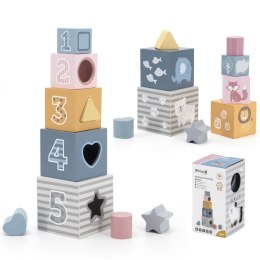 Viga Toys VIGA PolarB Piramidka Układanka edukacyjna Sorter Kostki Klocki