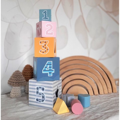Viga Toys VIGA PolarB Piramidka Układanka edukacyjna Sorter Kostki Klocki Viga Toys VIGA PolarB Piramidka Układanka edukacyjna Sorter Kostki Klocki