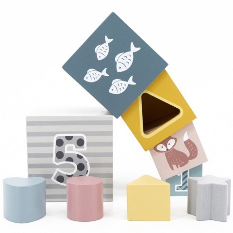 Viga Toys VIGA PolarB Piramidka Układanka edukacyjna Sorter Kostki Klocki Viga Toys VIGA PolarB Piramidka Układanka edukacyjna Sorter Kostki Klocki