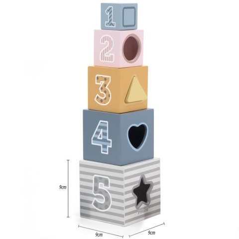 Viga Toys VIGA PolarB Piramidka Układanka edukacyjna Sorter Kostki Klocki Viga Toys VIGA PolarB Piramidka Układanka edukacyjna Sorter Kostki Klocki