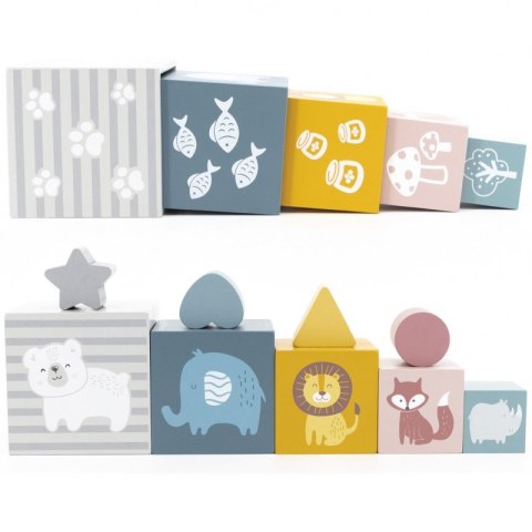 Viga Toys VIGA PolarB Piramidka Układanka edukacyjna Sorter Kostki Klocki Viga Toys VIGA PolarB Piramidka Układanka edukacyjna Sorter Kostki Klocki