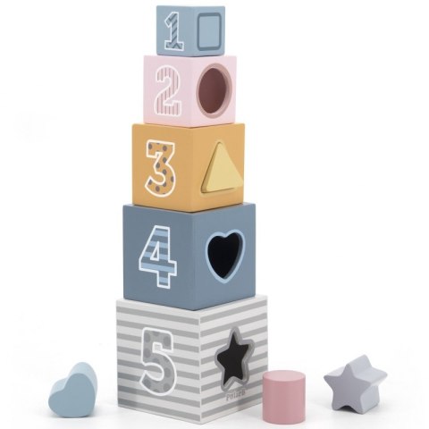 Viga Toys VIGA PolarB Piramidka Układanka edukacyjna Sorter Kostki Klocki Viga Toys VIGA PolarB Piramidka Układanka edukacyjna Sorter Kostki Klocki