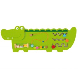 Viga Toys VIGA Tablica Edukacyjna Manipulacyjna Sensoryczna Drewniana Krokodyl Certyfikat FSC Montessori