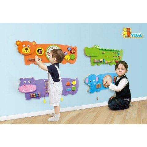Viga Toys VIGA Tablica Edukacyjna Manipulacyjna Sensoryczna Drewniana Krokodyl Certyfikat FSC Montessori Viga Toys VIGA Tablica Edukacyjna Manipulacyjna Sensoryczna Drewniana Krokodyl Certyfikat FSC Montessori
