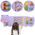 Viga Toys VIGA Tablica Sensoryczna Manipulacyjna Hipopotam Certyfikat FSC Montessori