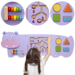 Viga Toys VIGA Tablica Sensoryczna Manipulacyjna Hipopotam Certyfikat FSC Montessori