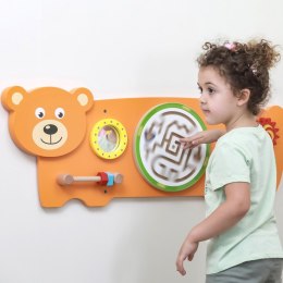 Viga Toys VIGA Tablica Sensoryczna Manipulacyjna Miś Certyfikat FSC Montessori