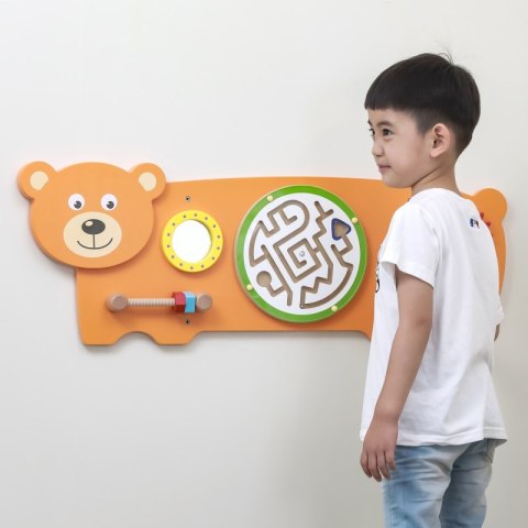 Viga Toys VIGA Tablica Sensoryczna Manipulacyjna Miś Certyfikat FSC Montessori Viga Toys VIGA Tablica Sensoryczna Manipulacyjna Miś Certyfikat FSC Montessori