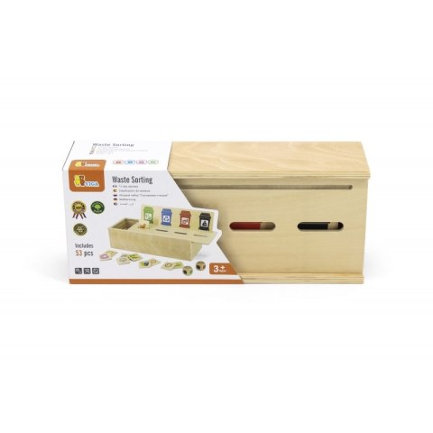 Viga Toys VIGA Układanka Gra edukacyjna drewniana do nauki sortowania śmieci Viga Toys VIGA Układanka Gra edukacyjna drewniana do nauki sortowania śmieci