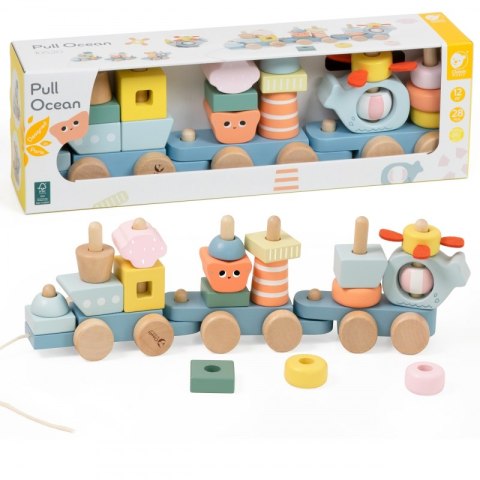 Classic World CLASSIC WORLD Montessori Kolejka Ocean Drewniana Układanka Classic World CLASSIC WORLD Montessori Kolejka Ocean Drewniana Układanka