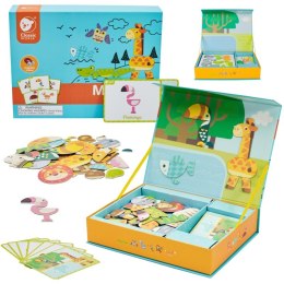 Classic World CLASSIC WORLD Układanka Magnetyczna Zwierzęta Tablica Klocki Puzzle Pamięć 60 el.