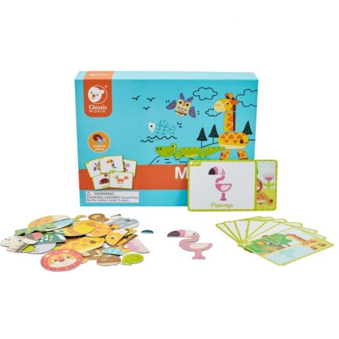Classic World CLASSIC WORLD Układanka Magnetyczna Zwierzęta Tablica Klocki Puzzle Pamięć 60 el. Classic World CLASSIC WORLD Układanka Magnetyczna Zwierzęta Tablica Klocki Puzzle Pamięć 60 el.